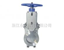 手動不銹鋼對夾刀閘閥PZ73W